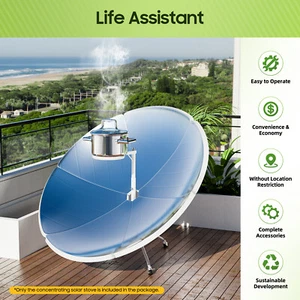 Portable Solar Oven Cooker 1.5m Diameter Multi Function Camping Outdoor Stove - Picture 1 of 14