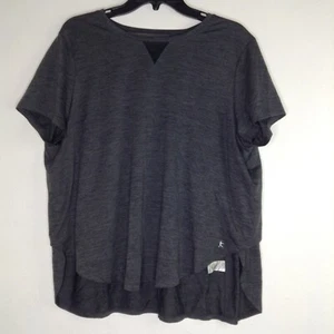 Danskin Activewear Oberteil Damen Übergröße XXL grau Kurzarm Mesh Pullover - Bild 1 von 8