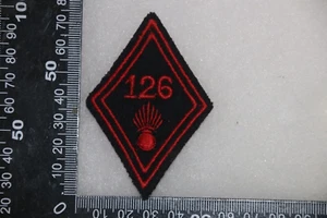 OLDER FRENCH ARMY 126TH REGIMENT INFANTRY ARM LOSSANGE BADGE - Picture 1 of 2