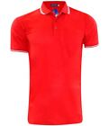 Mens Polo Shirt Cotton Pique Pocket Summer Ribbed Tipping Collar PK T Shirt
