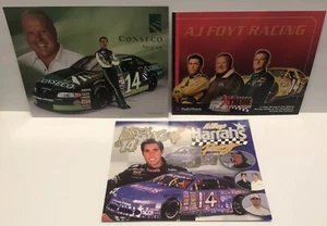 A.J. & Larry Foyt NASCAR Racing Card Lot 8.5x11 & 8x10 - Picture 1 of 2