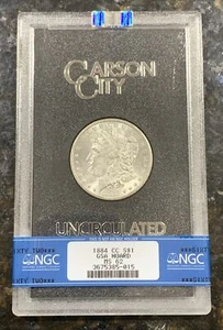 1884 cc Morgan Silver Dollar MS 62 NGC Graded GSA Hoard - No Reserve Auction - Picture 1 of 7