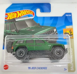 HOT WHEELS '95 JEEP CHEROKEE BAJA BLAZERS 10/10 GREEN 150 MINT SHORT CARD 137 - Picture 1 of 3