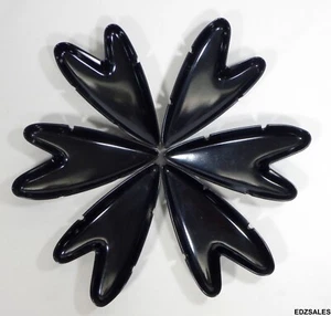 6 MCM Mid Century Mod Modern Star Trek Emblem Logo Black Ashtrays - Picture 1 of 12