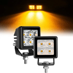 Cubo ámbar LED de 2x2 pulgadas vainas barra de luz de trabajo punto conducción niebla todo terreno 4x4 UTV ATV - Imagen 1 de 12