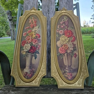 Dardo dorado vintage Cecil Rubino 1964 impresiones florales jardines florentinos Syroco EE. UU. Foto 1 de 4