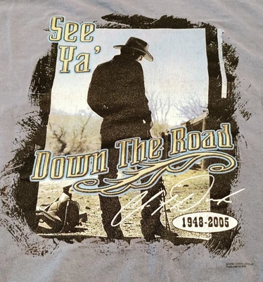 Camiseta De Colección Chris LeDoux XL Para Hombre Country See Ya' Down the Road 1948-2005 Pasando Foto 1 de 4