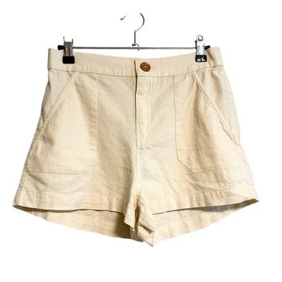 Roxy High Waisted Oceanside Shorts Size Natural Color Chino Size S - Image 1 of 4