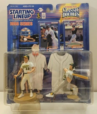 1998 Starting Lineup Jose Canseco Mark McGwire Classic Doubles Cards and Figures - Image 1 of 4
