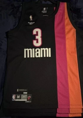 2006 Reebok Adult Throwback Miami Heat / 71’ Floridians Dwayne Wade Jersey M/L - Image 1 of 4
