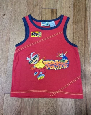 Vintage Rocket Power Tank Top Shirt Size 5 Nickelodeon Y2K Embroidered Skate - Image 1 of 4