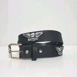 Motorcycle Themed Belt Children's Size 6 Rubberized USA Made - Picture 1 of 7
