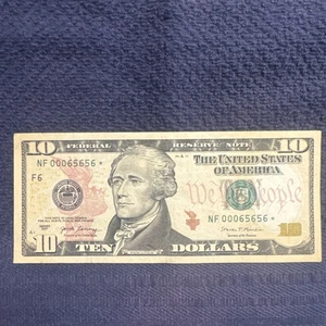 Series 2017-$10 Rare Trinary Star Note Low Number NF00065656* Super Cool Note! - Picture 1 of 9