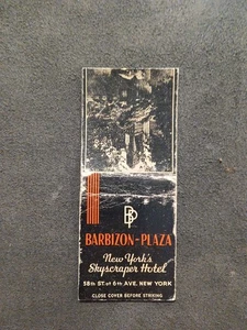 Barbizon - Hotel Rascacielos Plaza Nueva York - Cubierta Matchbook Desgaste en Cubierta - Imagen 1 de 1