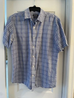 Chaps XL Men’s Short sleeve Button Down Shirt, Linen Cotton Mix - Image 1 of 4