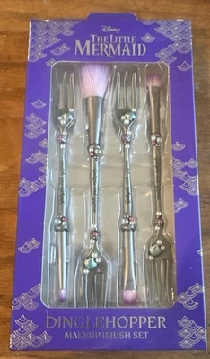 Juego de brochas de maquillaje tenedor Disney Little Mermaid Dinglehopper tema candente raro NUEVO Foto 1 de 4