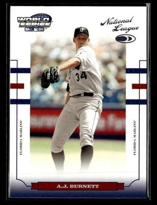 2004 Donruss World Series #WS-70 A.J. Burnett Card Florida Marlins - Image 1 of 2