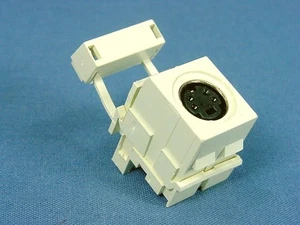 Leviton Almond QuickPort 4-Pin S-Video Jack 110 Termination Cat 5 5e 6 40734-SVA - Picture 1 of 5