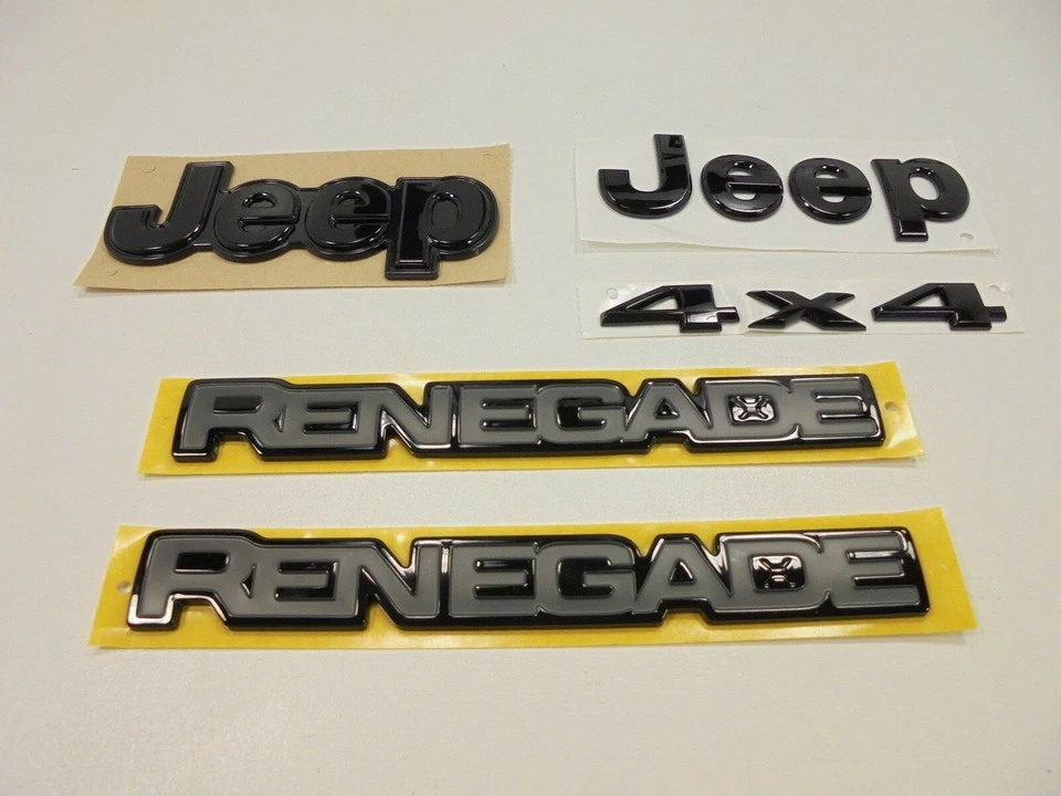 吉普 Renegade 特别版正义徽章 5 件套黑色 Mopar 工厂 Oem — 第 1/1 张图片