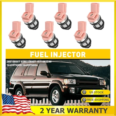 6X Fuel injector For 1996 1997-1998 VILLAGER MERCURY NISSAN QUEST 166001801 - Image 1 of 4