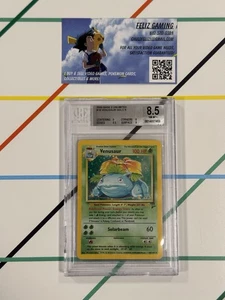 Pokemon BGS 8.5 Venusaur 18/130 Base Set 2 Unlimited Card NM/MINT Holo Like PSA - Picture 1 of 4