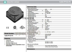 Original     proximity switch NJ60-FP-E2 sensor #E1 - Bild 1 von 4