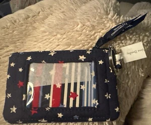 1 Summer Stars Red White Blue ID Key FOB Change Purse Vera Bradley PATRIOTIC NWT - Picture 1 of 2