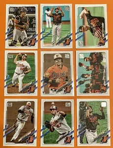 Set squadra completo 2021 Topps Baltimore Orioles Nevin Ryan McKenna Mountcastle RC 29 - Foto 1 di 3
