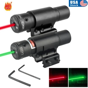Tactical Green Red Laser Beam Dot Sight Scope For Gun Rail Pistol Mount 11/20mm - Picture 1 of 14