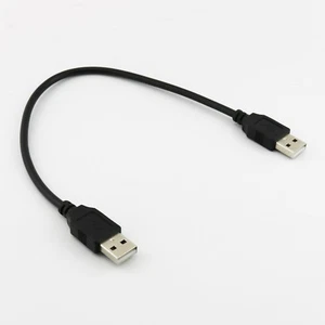 USB 2.0 Type A Male To USB 2.0 A Male Plug Data Extension Cable Cord 1FT / 30CM - Picture 1 of 8