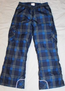 Boys HANNA ANDERSSON blue & black plaid snow pants Size 150 (12) - Picture 1 of 1