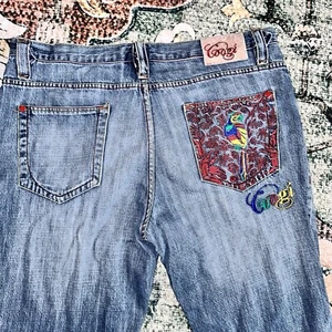 Vintage Y2K Men’s COOGI baggy fit embroidered parrot Jeans 40x28 - Picture 1 of 7