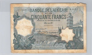 Algerien 50 Francs 24.7.1920 O.252 Nr. 06288406 Pick 80a - Bild 1 von 2