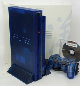 PS2 OCEAN BLUE Console System Made in Japan SCPH-37000 L NTSC-J Playstation 2 51 - Picture 1 of 18