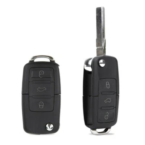Remote Flip 3 Buttons Key Case Blade For Volkswagen Polo Golf Jetta Passat Bora  - Picture 1 of 10