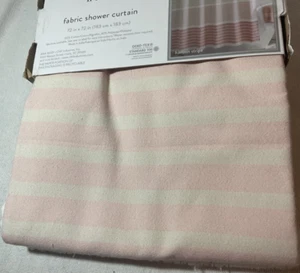 PERI HOME FABRIC SHOWER CURTAIN PINK 60% COTTON 40% POLYESTER 72 X 72 NIP - Picture 1 of 2