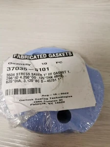 STRESS SAVER GYLON Style 3504 Full Face Gasket, PTFE for 1" pipe 0.125" thick 1x - Picture 1 of 2