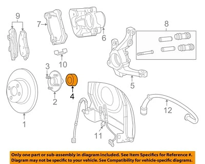 Componentes de freno de suspensión delantera de neón CHRYSLER OEM 02-10 - rodamiento 5272448AA Foto 1 de 2