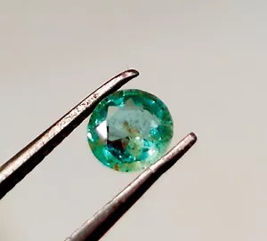 Piedra preciosa suelta esmeralda verde natural de corte redondo en forma de zambia - Imagen 1 de 20