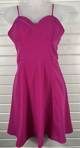 CANDIE'S Womens M Pink Sun Dress Sweetheart Cut Adjustable Spaghetti Straps - Picture 1 of 21