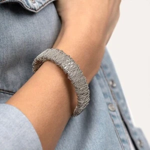 BIGIOTTERIA DONNA VESTOPAZZO BRACCIALE FASCIA FILO PLACCATO ARGENTO MI2076 - Foto 1 di 2