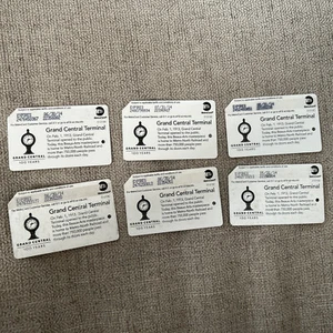 LOT 6 AUTHENTIC 2014 GRAND CENTRAL TERMINAL GREY METRO CARDS - Picture 1 of 2
