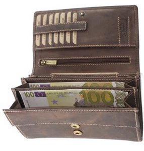 Geldbörse Naturleder Damenbörse RFID/NFC Geldbeutel Portmonai Damenbrieftasche - Bild 1 von 6