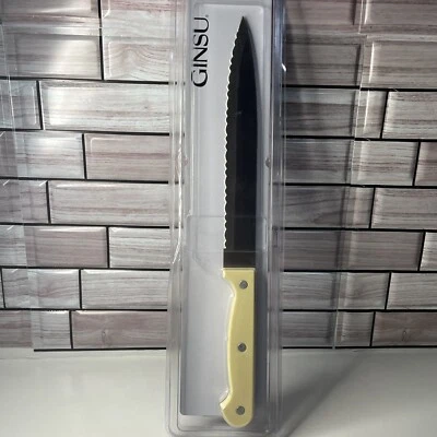 Cuchillo de cocina Ginsu de Quikut dentado hoja de 8 pulgadas utensilios de cocina NUEVO sellado Foto 1 de 4
