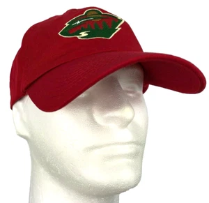 MINNESOTA WILD Red Cap/Hat by Old Time Hockey Logos Adjustable 100% Cotton - Picture 1 of 8