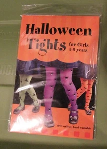 NWT Girls Halloween Tights Green Witches Age 5-8 Sealed - Picture 1 of 5