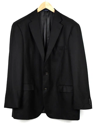 HART SCHAFFNER & MARX Loro Piana Blazer Men US 46R 100% Cashmere Black - Image 1 of 4