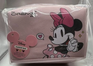 The Creme Shop DISNEY Minnie/Mickey Mouse TRAVEL POUCH Makeup Bag PINK Zip Close - Picture 1 of 2