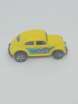 Vintage 1988 Mattel Hot Wheels YELLOW VW Volkswagen Beetle Bug ROBO Zoo LQQK — 第 1/4 张图片