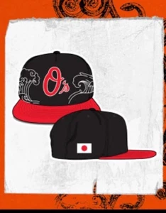 2025 BALTIMORE ORIOLES JAPANESE HERITAGE BIRDLAND HAT Special Ticket SOLD OUT! - Picture 1 of 2